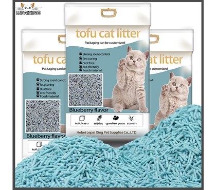 Blueberry striped tofu cat litter